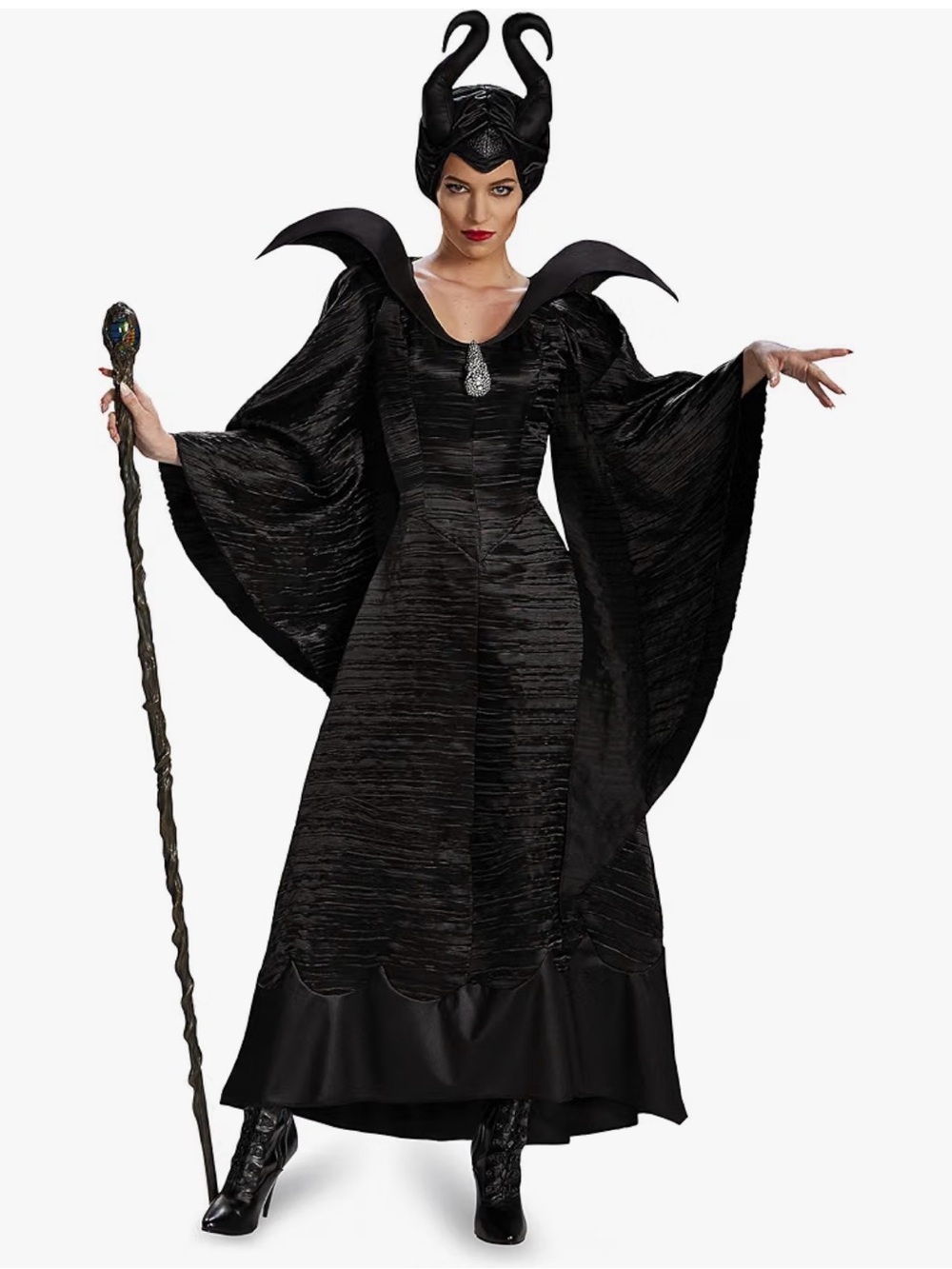 NEW Disney Maleficent Christening Gown Women’s Deluxe Halloween Costume Small